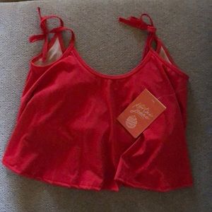 Kortni Jeane medium swing top. Tomato Red. NWT!